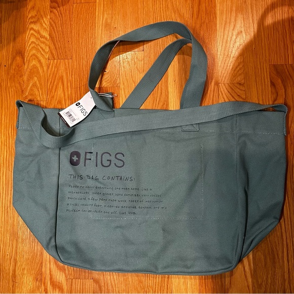 Figs Bags Nwt Limited Edition Figs Dentist Canvas Tote Bag Green
